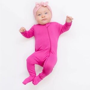 Kyte BABY Zippered Footie - Raspberry